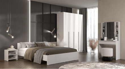 Шкаф 4-х створчатый Элегант, Белый 