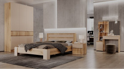 Шкаф 2-х створчатый Ленора, Дуб вотан/Кашемир