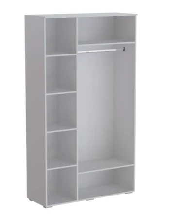 Шкаф трехстворчатый Ливерпуль, белый /бетон темный 