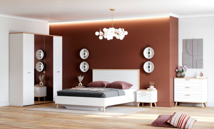 Шкаф трёхдверный Гавана, Белый 